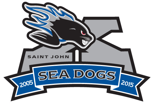 Saint John Sea Dogs 2015 Anniversary Logo iron on transfers for T-shirts